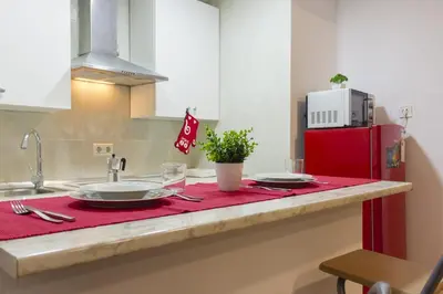 Una cocina o zona de cocina en Alojamiento central