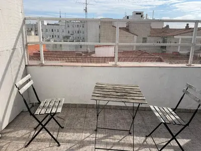 Un balcón o terraza de Estudio con Terraza Ibiza-Retiro I