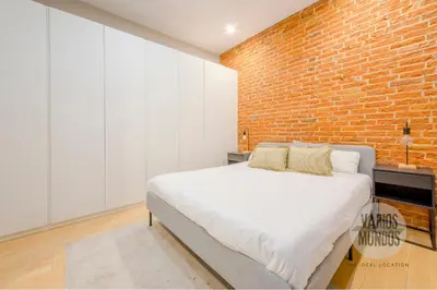 Cama o camas de una habitación en Confort Madrileño para 8 en Tirso de Molina E2