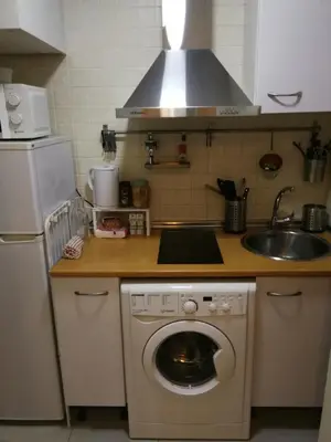 Una cocina o zona de cocina en Microloft en Lavapiés, 15 metros