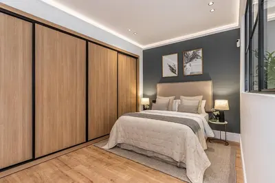 Cama o camas de una habitación en MH Apartments Soho Madrid