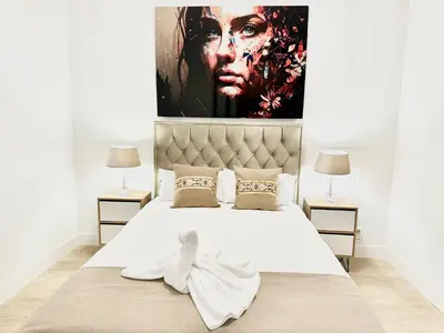 Cama o camas de una habitación en Salamanca Apartment Mid-stay