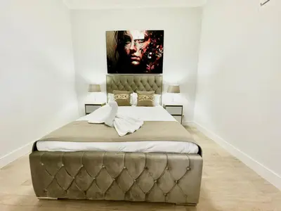 Cama o camas de una habitación en Salamanca Apartment Mid-stay