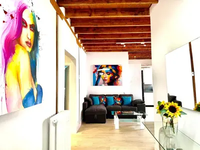 Zona de estar de Salamanca Apartment Mid-stay