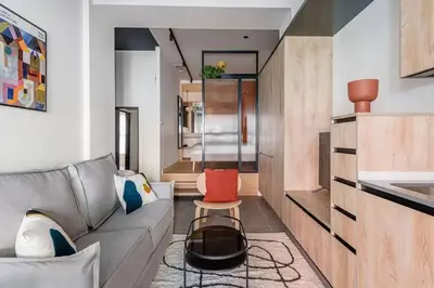 Zona de estar de Hermoso estudio en Legazpi °1