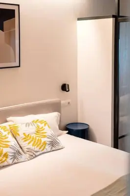 Cama o camas de una habitación en Hermoso estudio en Legazpi °1