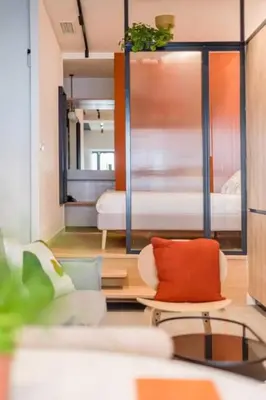 Zona de estar de Hermoso estudio en Legazpi °1