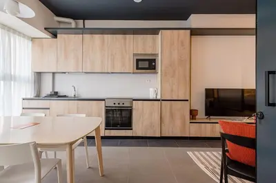 Una cocina o zona de cocina en Hermoso estudio en Legazpi °2