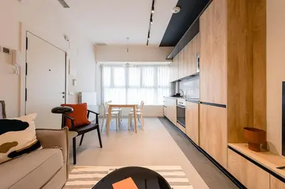 Una cocina o zona de cocina en Hermoso estudio en Legazpi °2