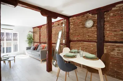Zona de estar de Acogedor Loft en Chueca. Cozy Loft in Chueca