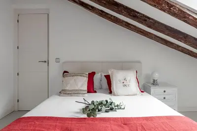 Cama o camas de una habitación en La Latina Vibes - Apartamento en el Centro