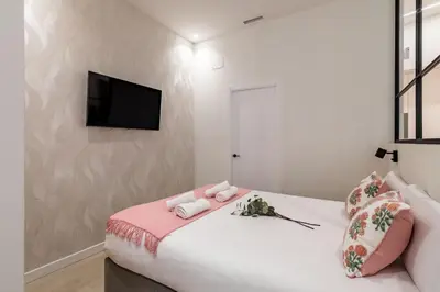Cama o camas de una habitación en Charming La Almudena
