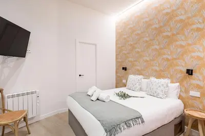 Cama o camas de una habitación en Charming La Almudena