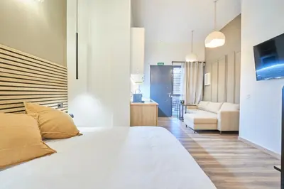 Cama o camas de una habitación en Madrid Urban Comfort