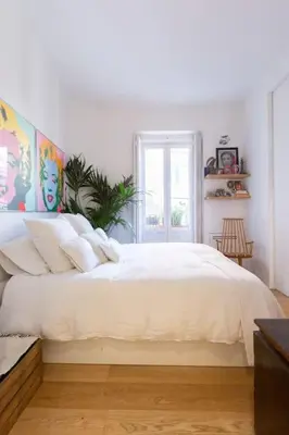 Cama o camas de una habitación en Elegant apartment next to Paseo del Prado - Alameda