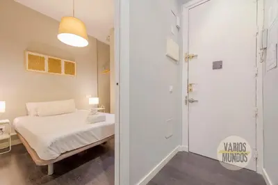 Cama o camas de una habitación en Great Apt para 6pax in the heart of Madrid Center