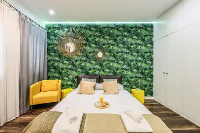 Cama o camas de una habitación en Luxury Apartment in Puerta del Sol Madrid