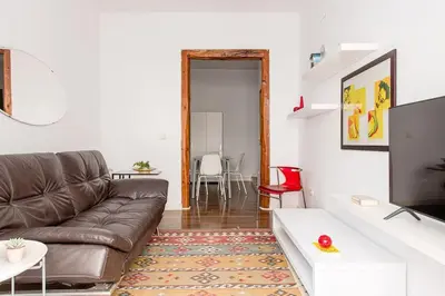 Zona de estar de Flat next to the Paseo del Prado with balcony - A5