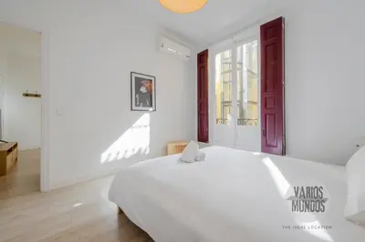 Cama o camas de una habitación en Encanto Literario para 4 en Las Letras, Ventura de la Vega