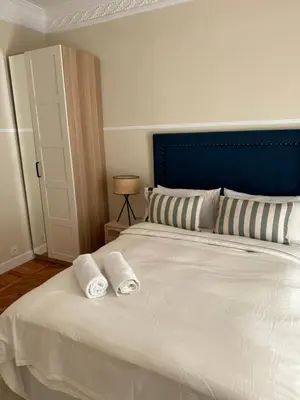 Cama o camas de una habitación en Plaza Ópera habitación privada