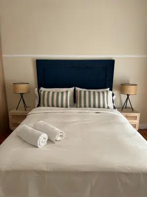 Cama o camas de una habitación en Plaza Ópera habitación privada