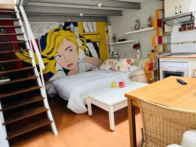 Cama o camas de una habitación en Palafox