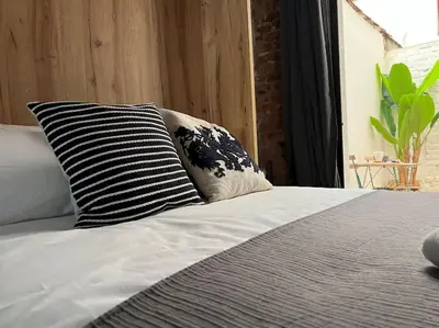 Cama o camas de una habitación en Studio next to Parque del Oeste