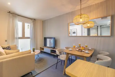 Zona de estar de Cozy 2-Bed Apartment for 3 in La Latina