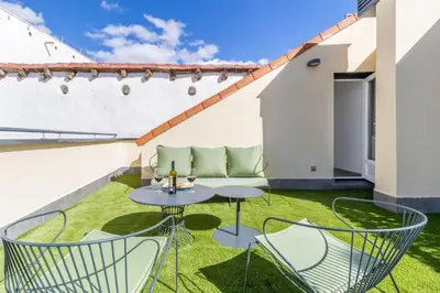 Zona de estar de Spectacular Duplex Penthouse in La Latina Madrid