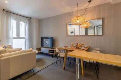 Zona de estar de Fresh 2-Bed Apartment for 3 in La Latina