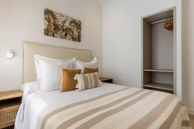 Cama o camas de una habitación en Cozy 2-Bed Apartment for 4 in Central Madrid