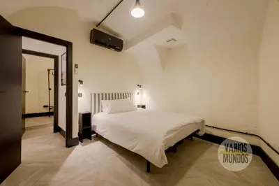 Cama o camas de una habitación en Deluxe Apt en el centro de Madrid para 9pax E3
