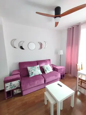 Zona de estar de Piso luminoso en Madrid Rio