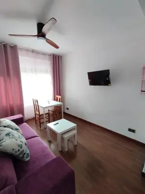 Una televisión o centro de entretenimiento en Piso luminoso en Madrid Rio