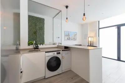 Una cocina o zona de cocina en Apartamento en la Plaza Olavide