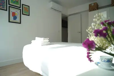 Cama o camas de una habitación en Apartamento Ágüelos