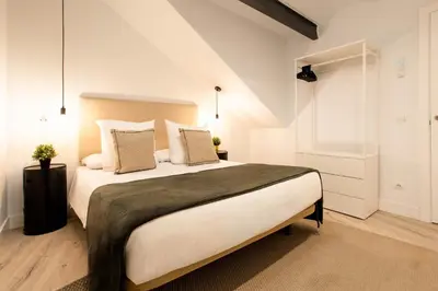 Cama o camas de una habitación en Apartamento Silvela Duplex en Madrid