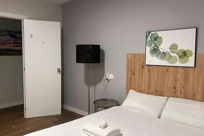 Cama o camas de una habitación en Meta Habitat Ramon Lujan B