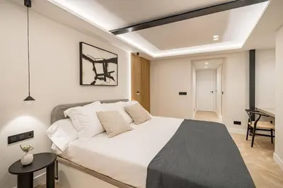 Cama o camas de una habitación en Location, Luxury & Style Best 4Bed in Madrid
