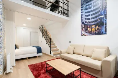 Zona de estar de Urban Loft near Atocha (Ercilla N)