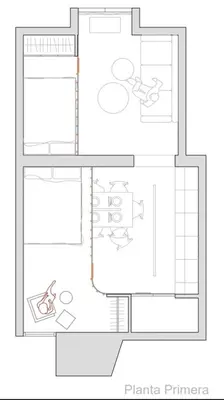 Plano de Cozy Duplex en Malasaña