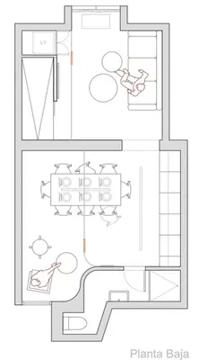 Plano de Cozy Duplex en Malasaña
