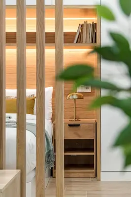 Cama o camas de una habitación en Chueca Center - Estudios en el Centro de Madrid