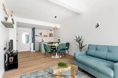Zona de estar de Gran Vía VII - Apartamento de 1 dormitorio