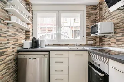 Una cocina o zona de cocina en Charming flat in Madrid-Rio