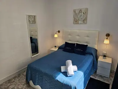 Cama o camas de una habitación en Apartamento Exterior Gran via 45 W7.8