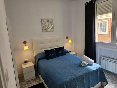 Cama o camas de una habitación en Apartamento Exterior Gran via 45 W7.8