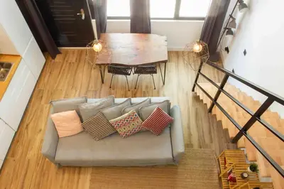 Zona de estar de Modern and cozy flat in La Latina - 2 double beds