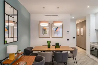 Zona de estar de Modern apartment-2Bedrooms 2Baths-Malasaña