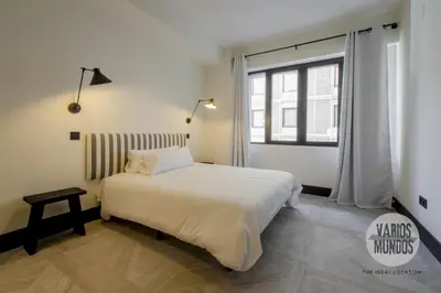 Cama o camas de una habitación en Un Madrid histórico para 4, en Plaza del Carmen E2